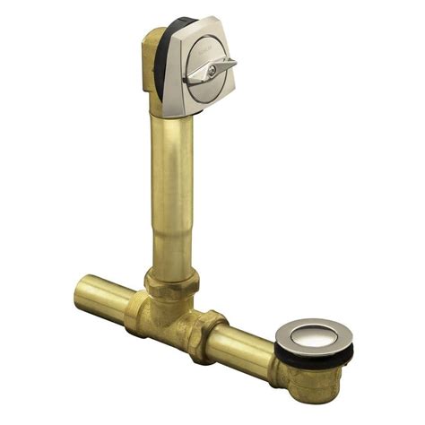 KOHLER Clearflo 1-1/2 in. Brass Adjustable Pop-Up Drain, Vibrant Polished Nickel K-7160-AF-SN ...