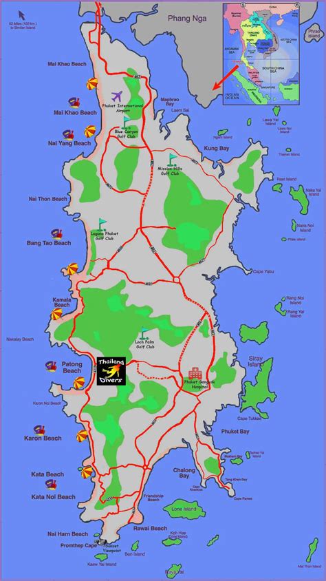 Phuket Map Large - MapSof.net