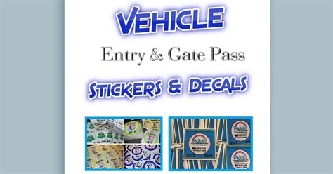 Reflective Vehicle Entry & Gate Pass Stickers | Printixels™ Philippines