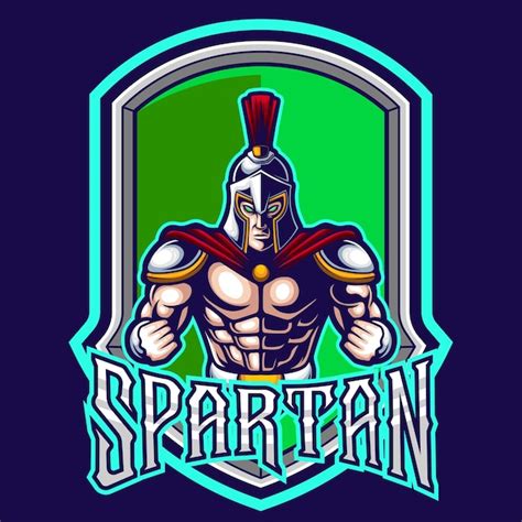 Premium Vector | Vector illustration of spartan mascot logo template for esport and sport logo team