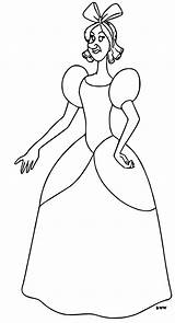 Wecoloringpage Drizella Cinderella Ingrahamrobotics Sketch Coloring Page sketch template