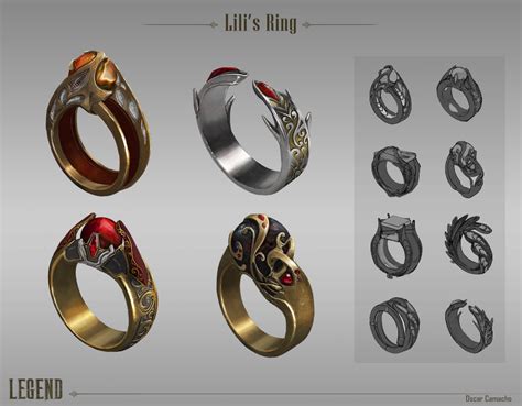 ArtStation - Lili's Ring, Oscar Camacho Fantasy Rings Magic, Magic Ring, Fantasy Jewelry, Props ...