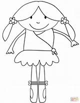 Cute Cartoon Ballerina coloring Page  Free Printable Coloring Pages sketch template