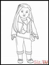 American Doll Caroline Coloring Pages Sketch Page sketch template