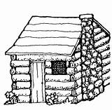 Log Cabin Coloring Pages sketch template