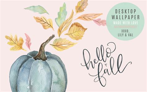 September's "Hello Fall" Free Desktop Wallpaper Download - Lily & Val Living