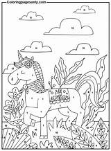 Más De 20 Páginas Para colorear Unicornios Por Número Imprimibles  sketch template