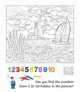 Can You Find And Color The Numbers From 1 To 10 Hidden In Picture  sketch template