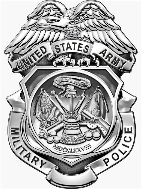 "U.S. Army Military Police Corps - Army MP Badge over White Leather ...