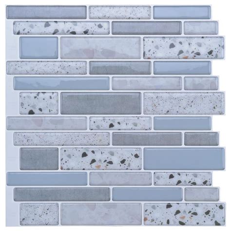 Art3dwallpanels Ranbrick 11.8 in. x 11.8 in. Vinyl Peel and Stick ...