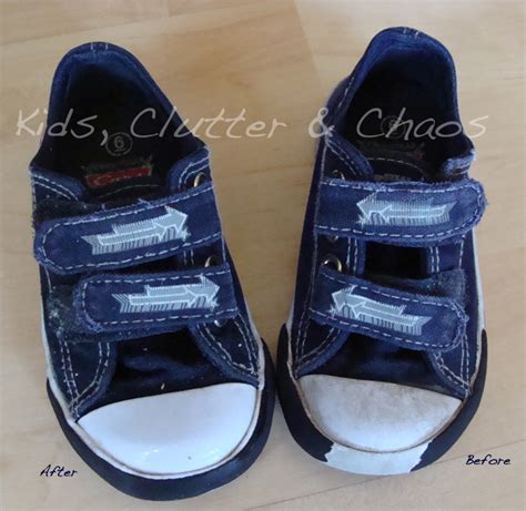 Kids, Clutter and Chaos: Magic Eraser on Shoes