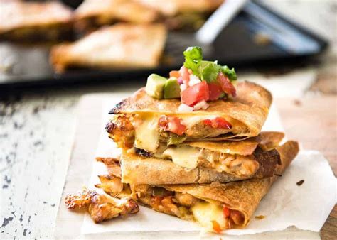 Oven Baked Chicken Quesadillas | RecipeTin Eats