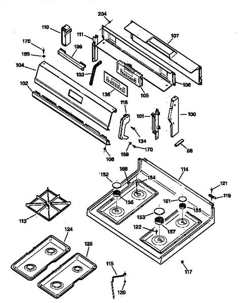 Ge Electric Range Parts Diagram