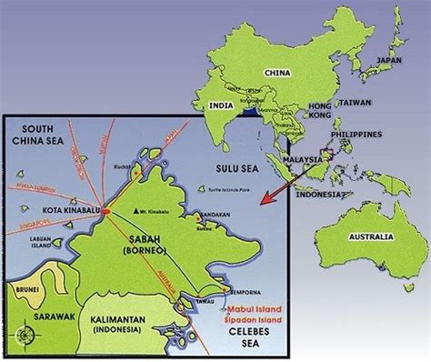 Location & Map - Sipadan-Mabul Resort