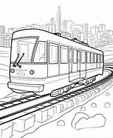 Premium Photo  Coloring Page For Kids Cable Car Cartoon Style Simple sketch template