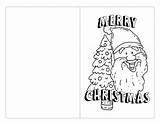 Printable Coloring Christmas Cards sketch template