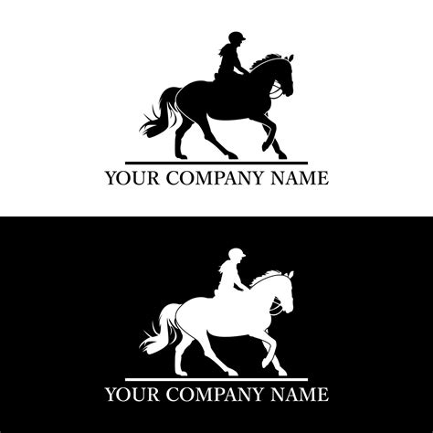 Modern Equestrian Logo 4295616 Vector Art at Vecteezy