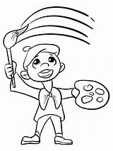 Printable Artist Coloring Page  Free Pages For Kids sketch template
