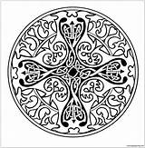 Celtic Cross Coloring Page Pages sketch template