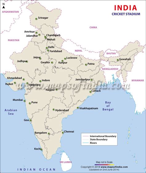 Cyber Guwahati--> Assam> Map>Cricket stadium Map of india along with ...