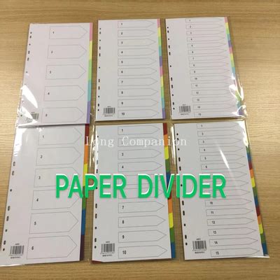12 Tab Colorful Paper Cardboard File Dividers Index Document A4 Paper ...