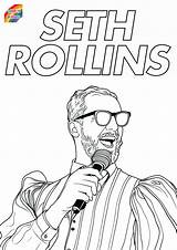 Seth Rollins Coloring Pages  Free Printables sketch template