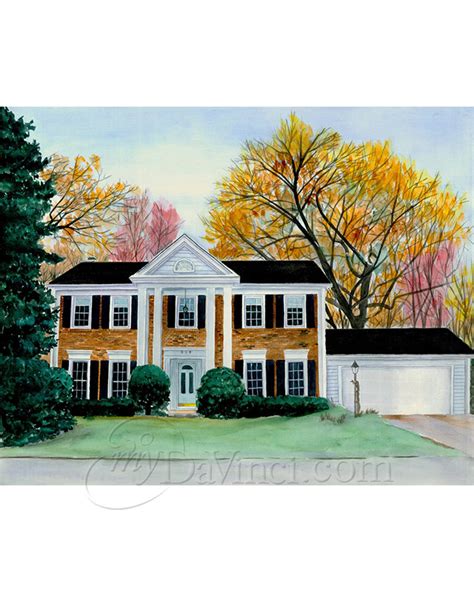 Watercolor House Portraits boxanetwork Watercolor Painting