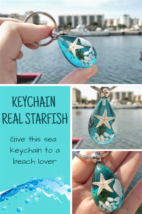 Keychain real starfish Sand and natural shells in resin Real | Etsy | Ocean lover gifts, Plant ...