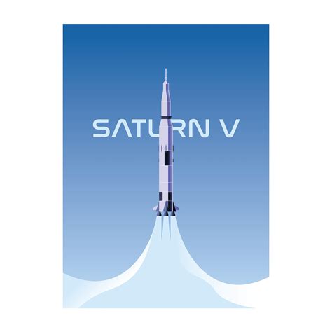 Saturn V Poster, NASA Rocket Wall Art, Digital Download, Apollo 11 ...