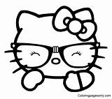 Hello Kitty Geek Coloring Pages sketch template