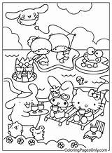 Christmas Coloring Hello Kitty – SimplyColoringPages sketch template