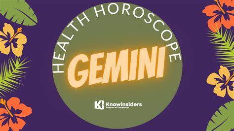 GEMINI Horoscope: Prediction for Beauty and Health For Life | KnowInsiders