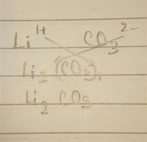 Formula of lithium carbonate - Brainly.in