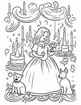 Disney Princess Happy Birthday Coloring Pages sketch template
