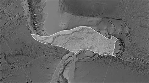 Earthquakes Around the Scotia Plate. Grayscale Map Stock Illustration - Illustration of tectonic ...