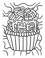 Sweet Muffin With Toppings Food Coloring Page Stock Vector  sketch template