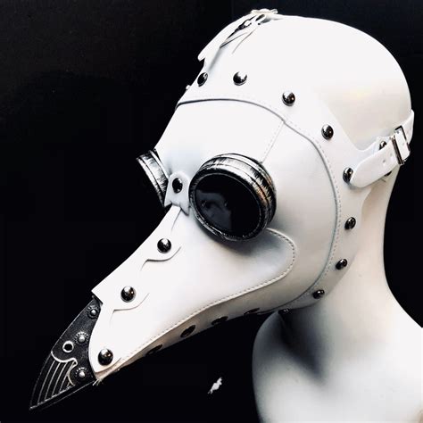 White Plague Doctor Bird Mask Steampunk