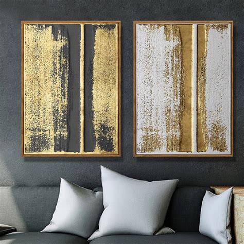 Minimalist Luxury Abstract Gold Pattern Canvas Paintings Prints Wall ...