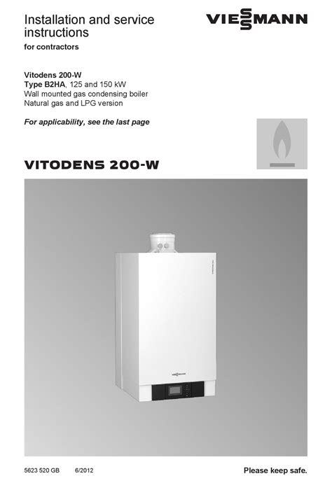 Viessmann Vitodens 200 W Installation Manual