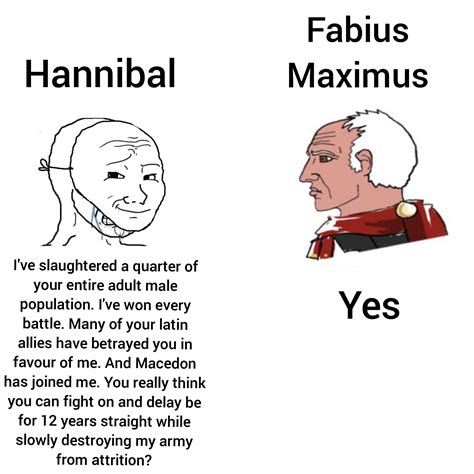 Fabius Maximus was the greatest general of the Second Punic war. Change my mind. : r/RoughRomanMemes