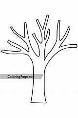 Simple Bare tree coloring Page  Coloring sketch template