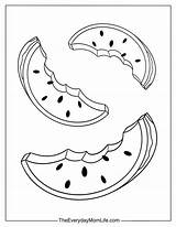 Watermelon Coloring Pages For Kids Free PDF sketch template