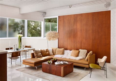 Mid Century Modern Leather Sofa Set | Baci Living Room