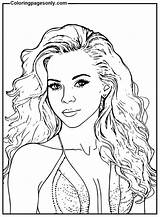 Shakira Pictures Coloring Page  Free Printable Pages sketch template