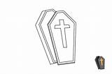 Coloring Halloween Coffin Graphic By Custodestudio · Creative Fabrica sketch template