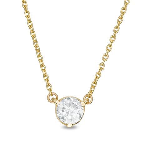 Zales Private Collection 1/3 CT. Certified Colorless Diamond Solitaire Necklace in 14K Gold (F ...