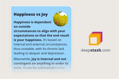 Happiness vs Joy - Deepstash