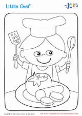 Little Chef Coloring Page Free Printable Worksheet For Kids sketch template