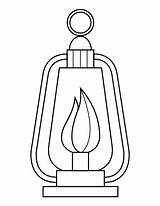 Camping Lantern Coloring Page Pages sketch template