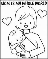 Mother Coloring Pages sketch template